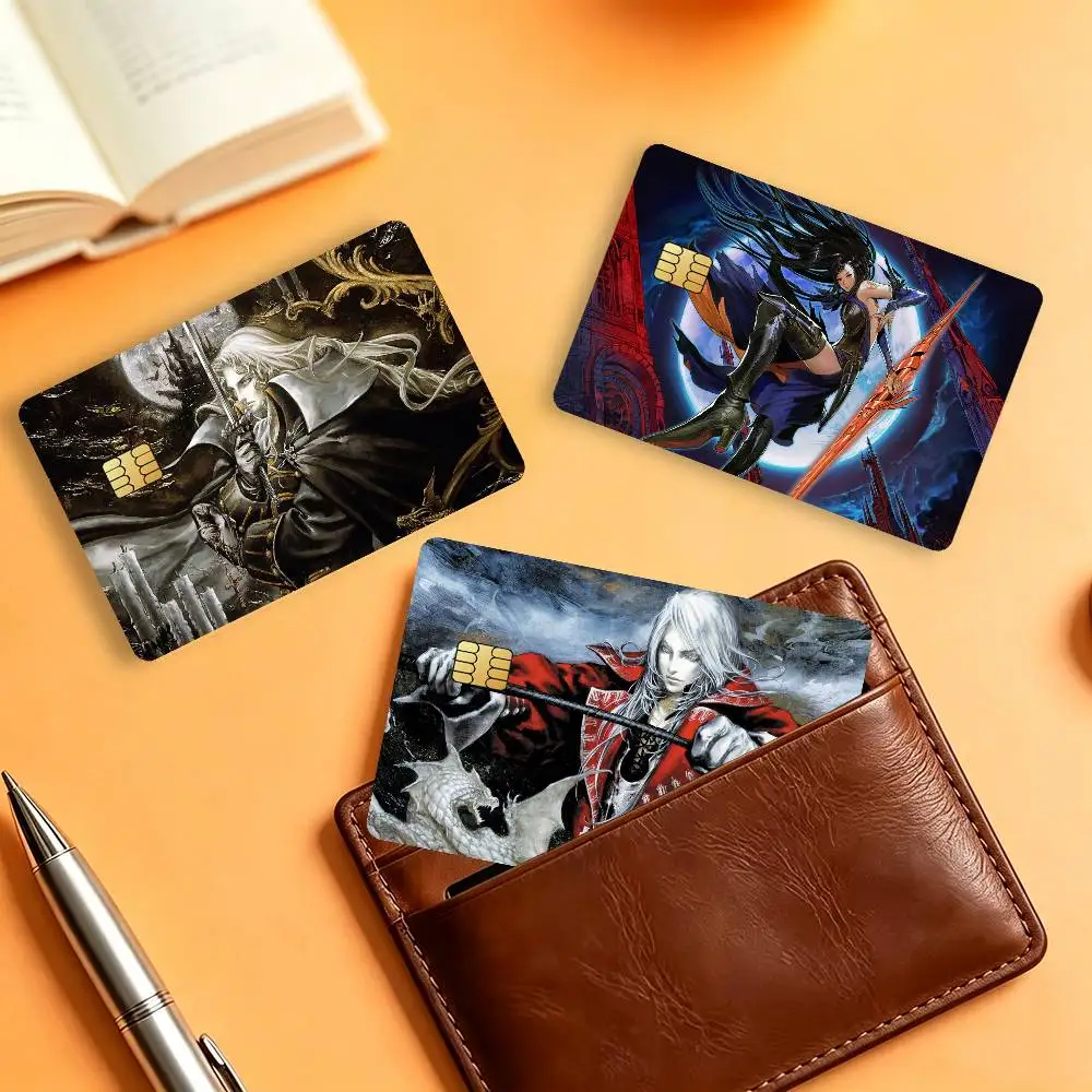 C-Castlevania Symphony Of Night Game Matte Card Stickers For Credit Cards Debit Cards And Transit Cards 4Pcs