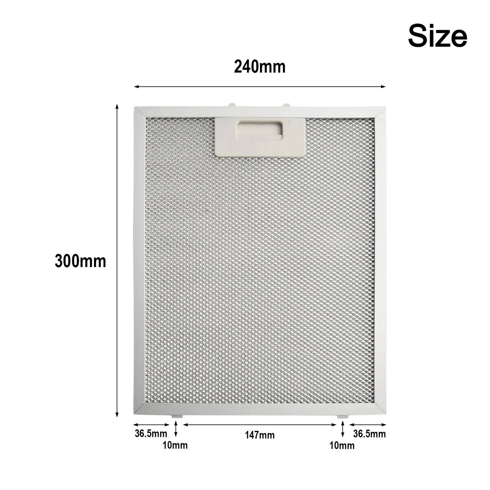 Efficient Grease Trapping 2PCS Aluminum Cooker Hood Filters Silver Metal Mesh Extractor Vent Filter 300x240x9mm