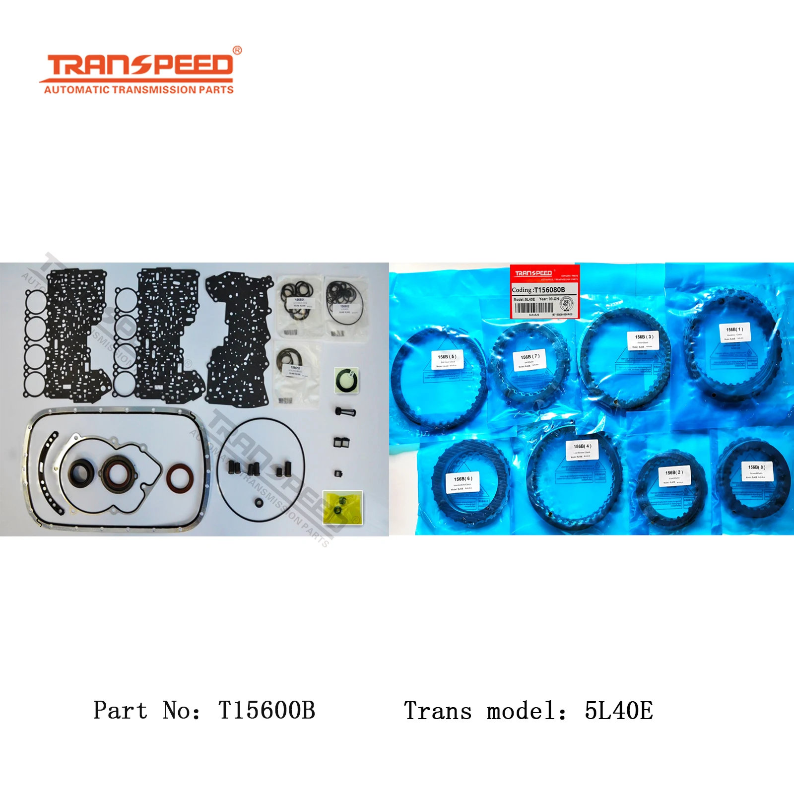 

TRANSPEED 5L40E 5L51E Automat Transmission Master Kit For 2WD BMW X5 BUICK HOLDEN Transmission Drivetrain