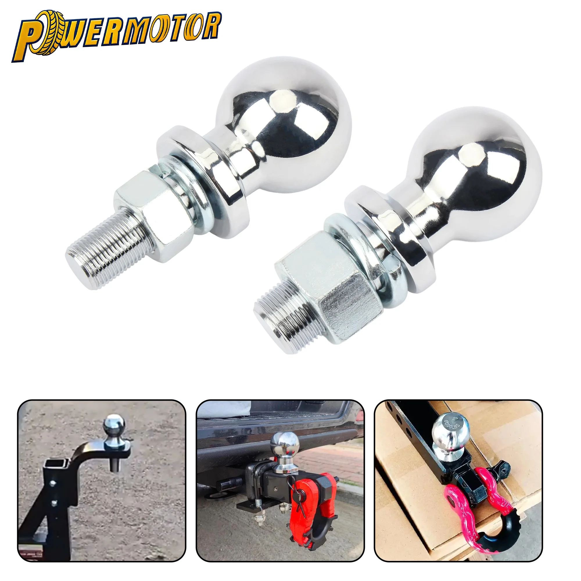 

Universal ATV UTV Rear Hitch Mount Tow Ball Shank 2000LB 3500LB 6000LB Coupling Trailer Parts For Campers Boat Trailers Caravan