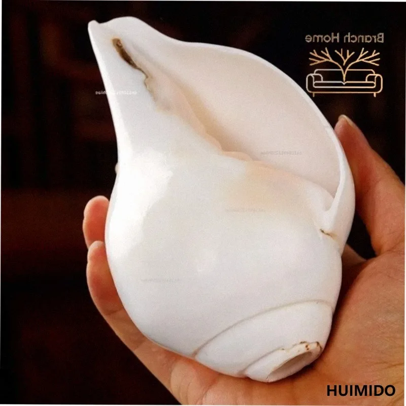 Nepalese Handmade White Conch Sculptures Meditation Living Room Modern Conches Figurines Healing Home Decoration Ornaments