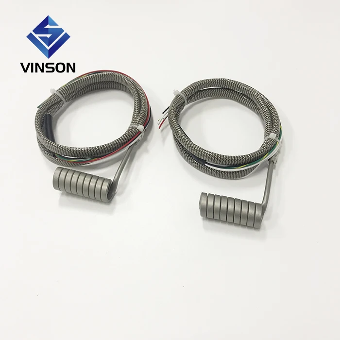 120V 150 watt Induction spiral spring type hot runner coil heater heating element for injection moulding with thermocouple