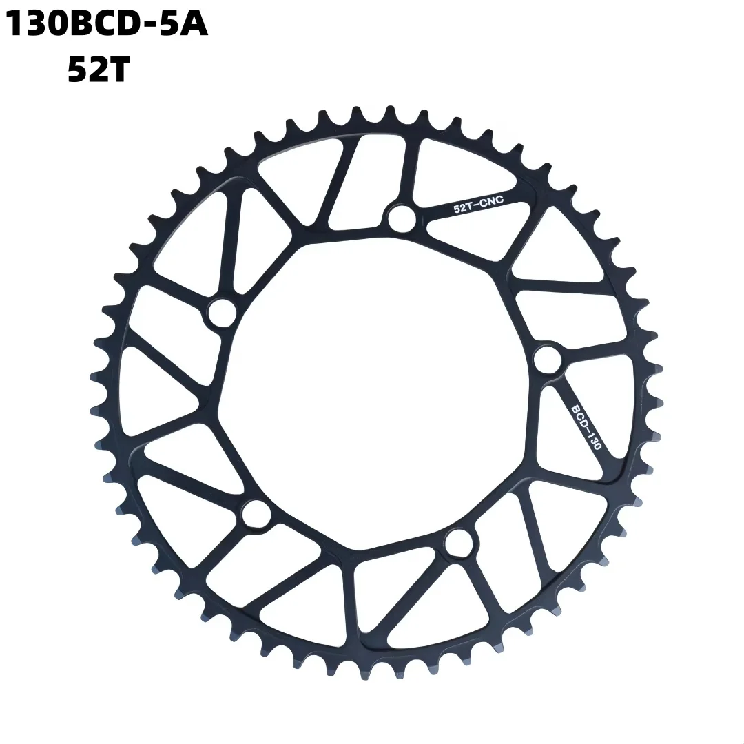 GUSTAVO 130BCD Ultraleichtes Fahrradkettenblatt Narrow Wide Stars 46/48/50/52T Kettenrad für Rennrad und Faltrad – Detail 6