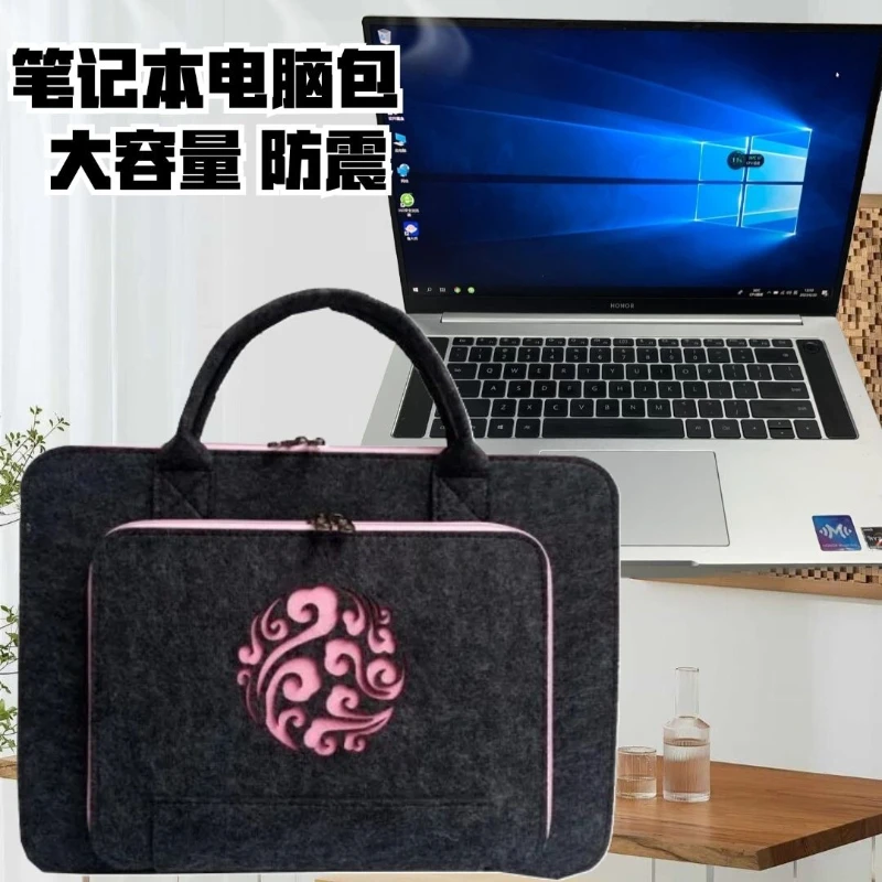 Borsa per laptop femminile ad alto livello di aspetto Materiale in feltro alla moda Borse per laptop da 13,3, 14 pollici 15,6 Pacchetto per computer di grande capacità 16
