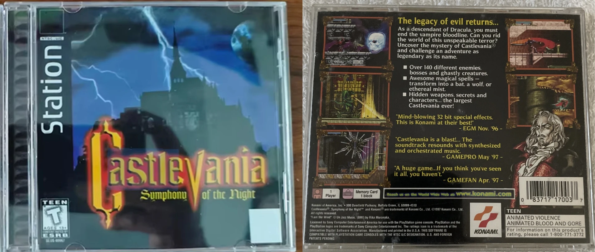 Disco de copia de PS1 Symphony of the Night para unidad óptica, juego retro de lectura directa, piezas de juego
