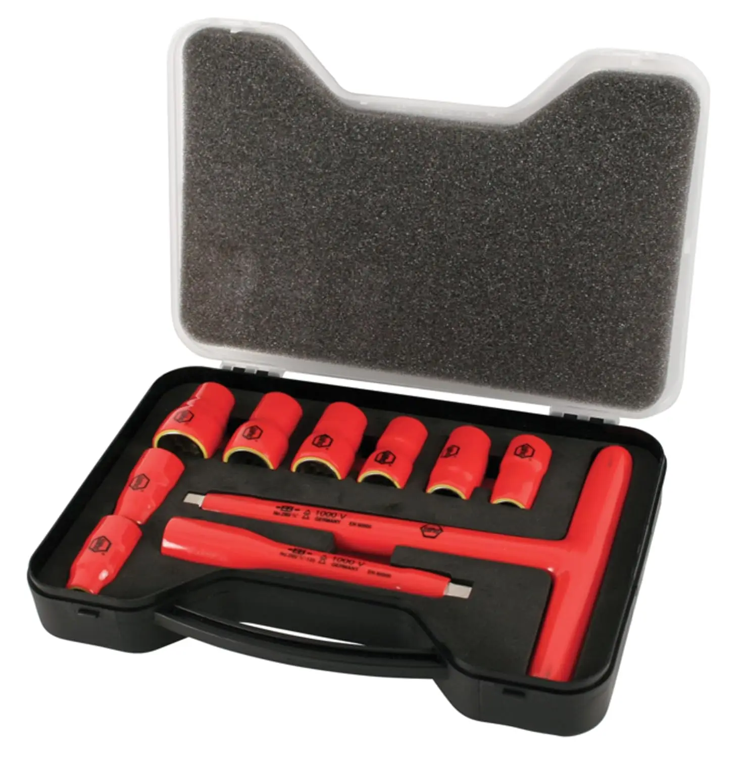 31496 T-Handle Socket Set, Insulated 3/8-Inch, Inch, Sizes 5/16, 3/8, 7/16, 1/2, 9/16, 5/8, 11/16, 3/4-Inch Sockets and 5-Inch E