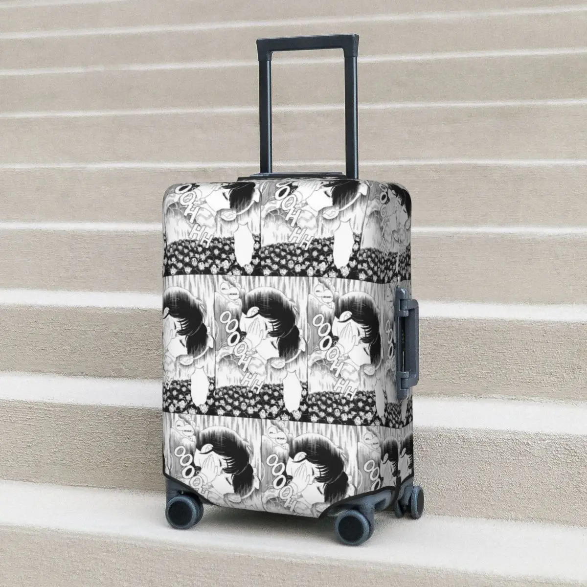 

Ranma And Akane Kiss - Ranma 12 Special Edition Suitcase Cover Protection Elastic Travel Luggage Protector Covers for 18-32 Inch