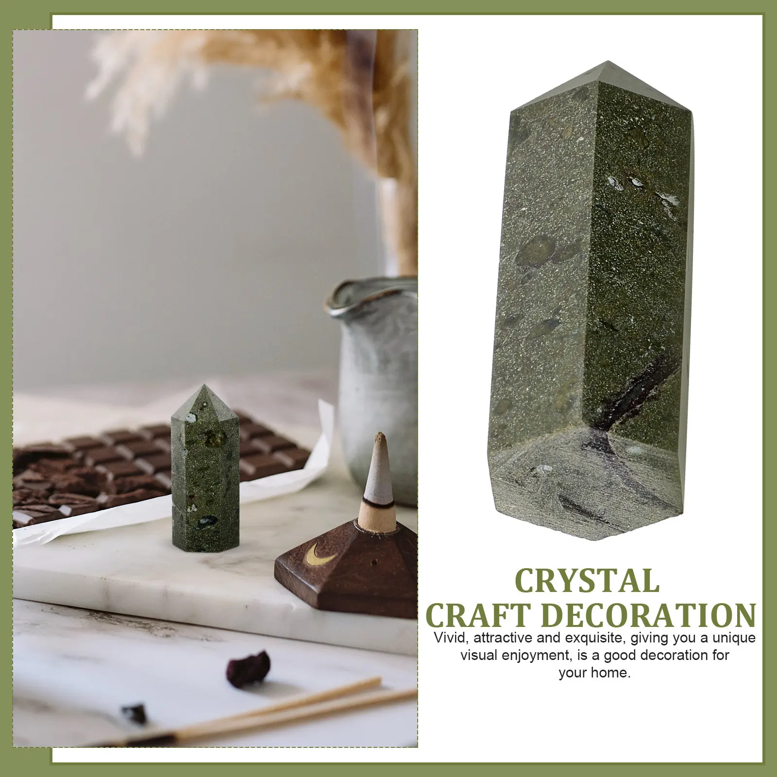 Crystal Hexagonal Column Natural Raw Stone Decor For Home Office Tabletop Decoration Craft Statue Fine Workmanship