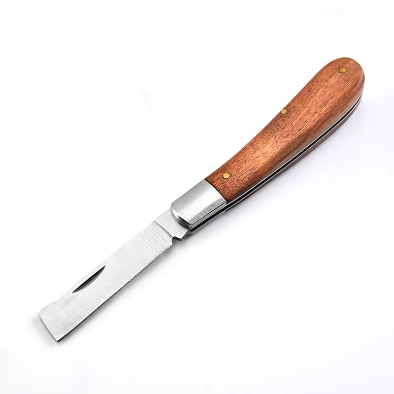 Rosewood Handle Mushroom Knifes Multifunctional Outdoor Sharp Camp Hunting Survival Folding Stainless Steel Knife Survival Tools