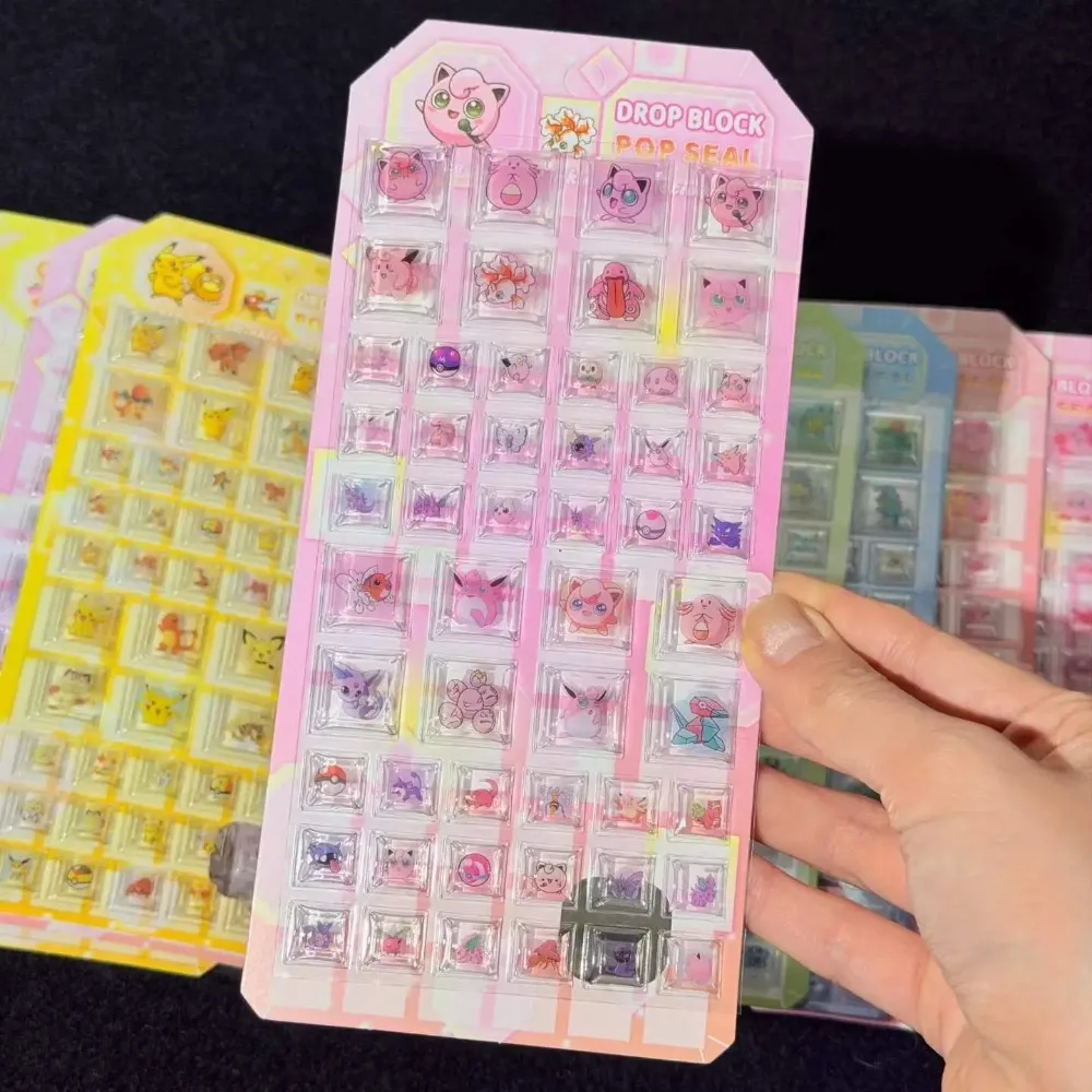 

2026 New Pokémon 3D cube Stickers Pikachu Fat Ding Cute Cartoon Account Stickers Children's DIY Decorative Stickers SS