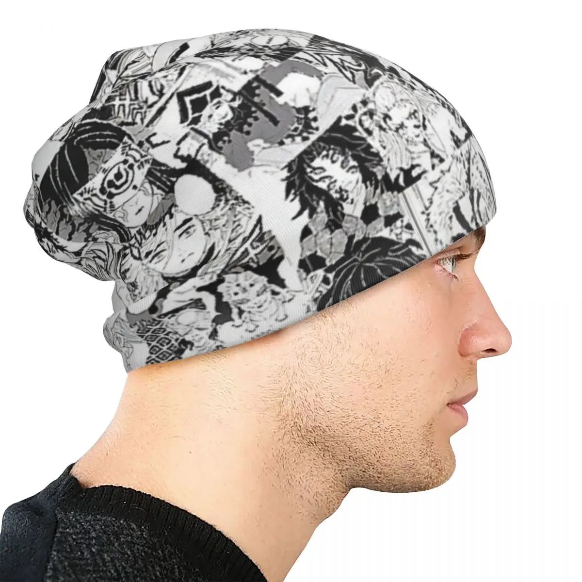 شيطان القاتل الشياطين نسخة Skullies قبعة صغيرة دافئة الخريف الشتاء في الهواء الطلق قبعة محبوك بونيه قبعات للرجال النساء الكبار