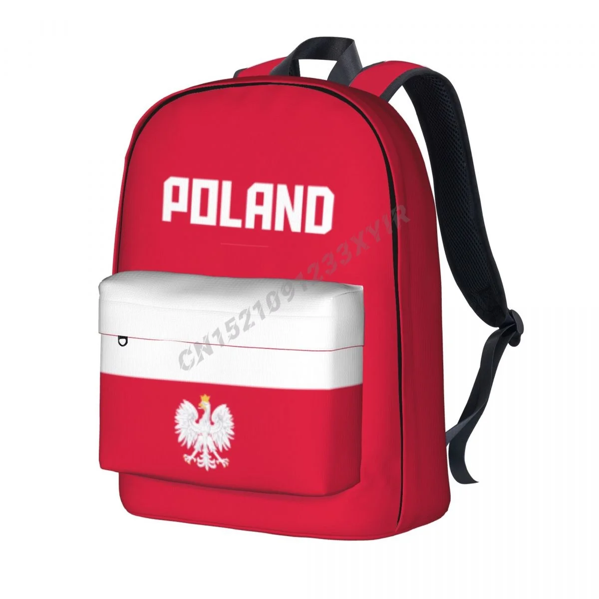 Unisex Backpack Poland Flag Polish Stitch Schoolbag Messenger Bag Case Laptop Travel Bag Mochila Gift