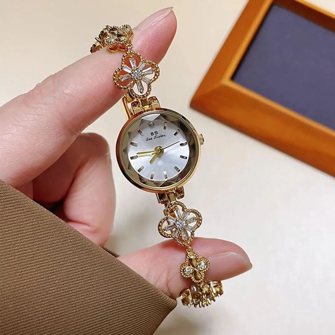 

Роскошные элегантные женские часы с ремешком-скелетоном, маленьким циферблатом с бриллиантами, водонепроницаемые кварцевые часы для женщин, подарок