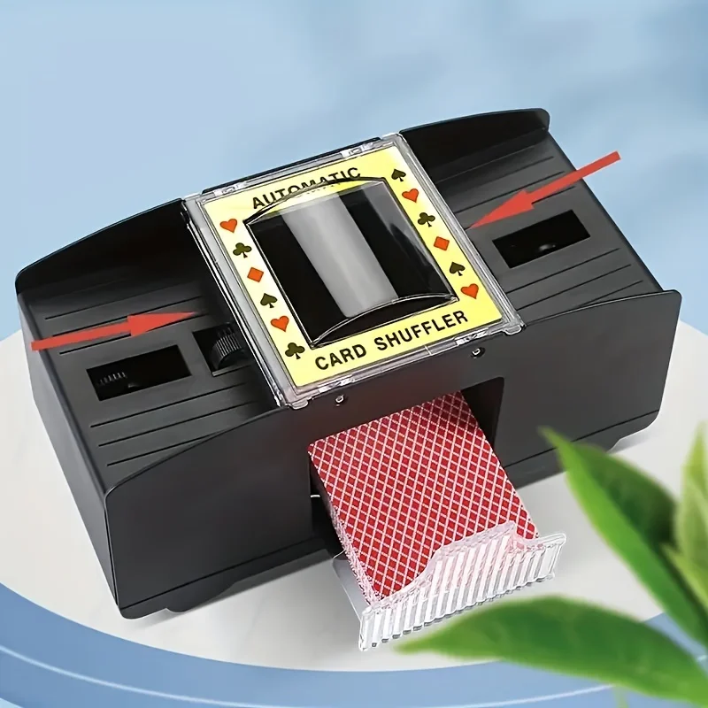 Luxury Electronic Card Shuffler-Fast And Random Card Mixing-High Index Plastic Structure, Non-Charging Power Mode