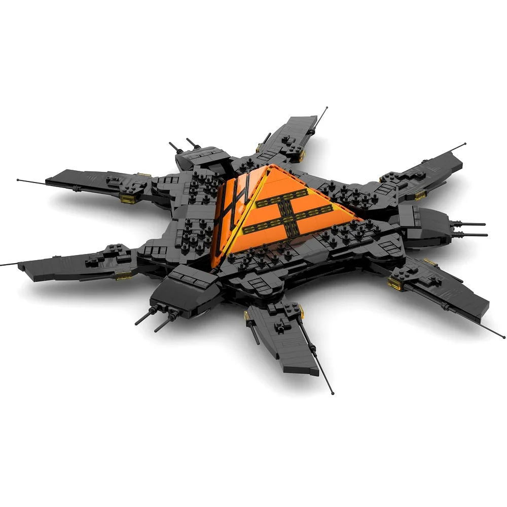 MOC Planet Movie Stargate Apophis class mothership Space Ship Building Blocks Model Deep Space Ship Bricks Toys Children Gifts