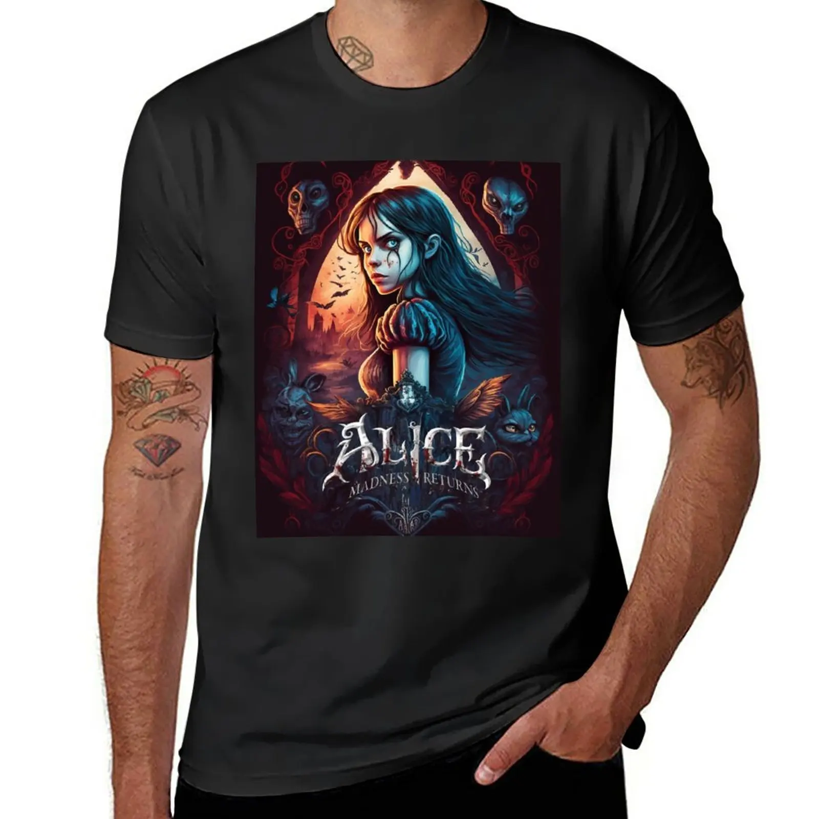 

New Alice Return to Madness 10 T-Shirt man clothes funny t shirts big and tall t shirts for men