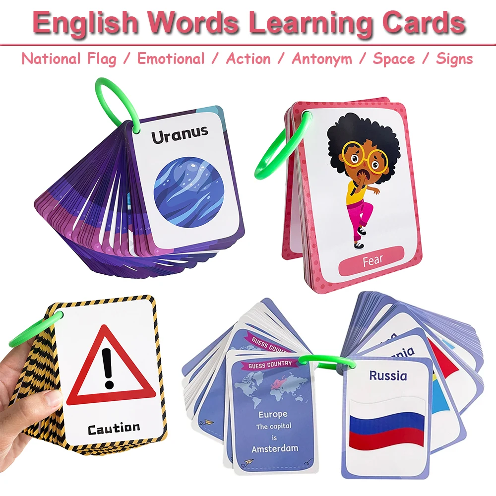 english words learning cards for kids cognitive flashcards montessori material educativo jardim de infancia teaching aids 01