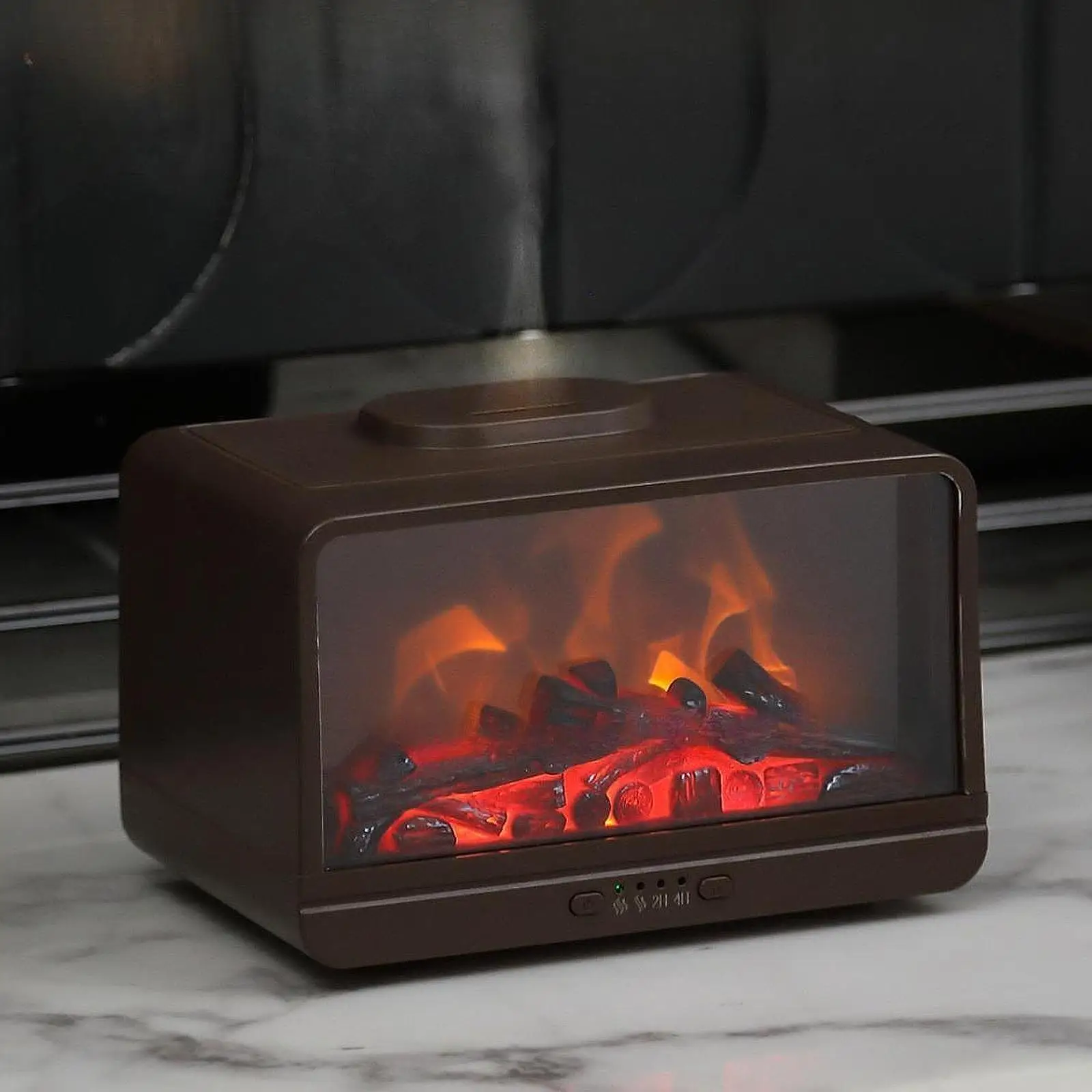 Flame Air Humidifier Home Fragrance Silent Essential Oil Diffuser with Timer