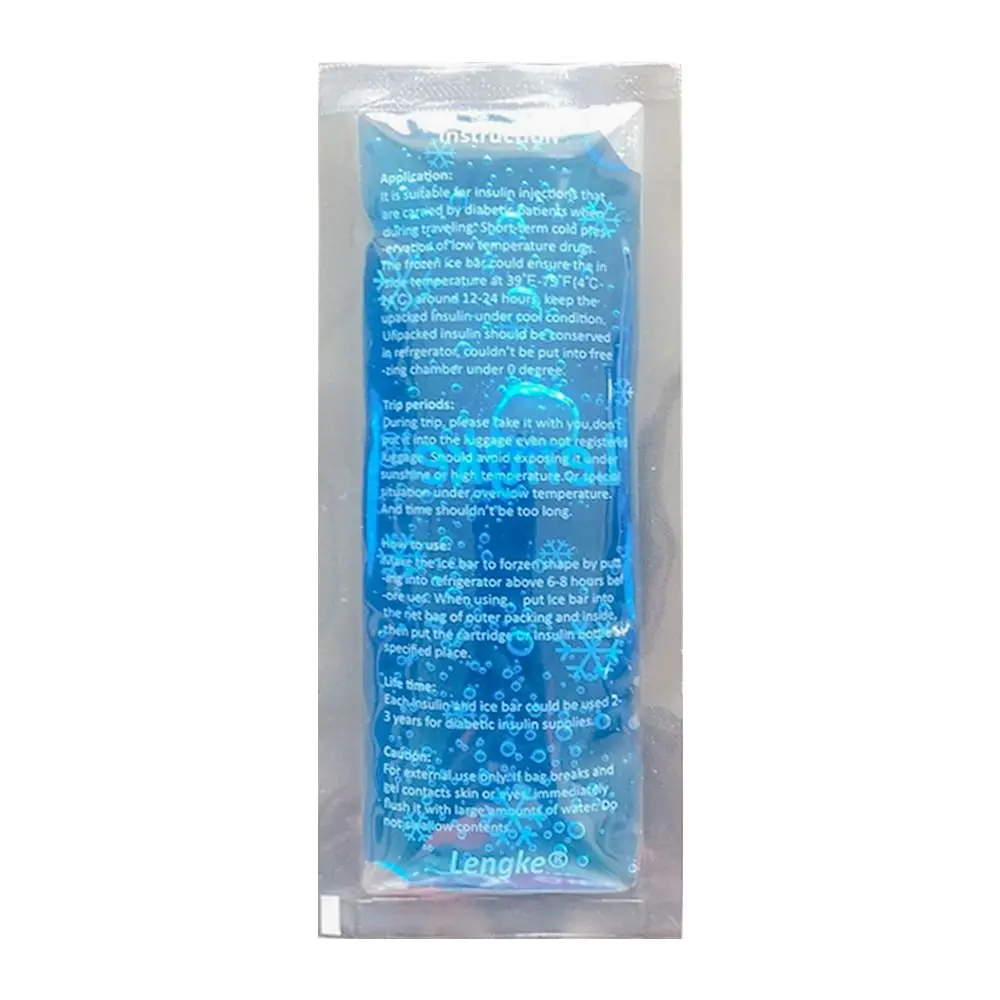 Refrigerador portátil de bolsillo para diabéticos, Protector de píldoras de Gel frío, bolsa de refrigeración para insulina, paquete de hielo, 2 piezas, 50g