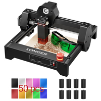 Portable Laser Engraving Machine Engraver RAY5 mini 3.5W + 8pcs Raiser Tools + 50pcs Aluminum Cards Materials Desktop CNC KIT
