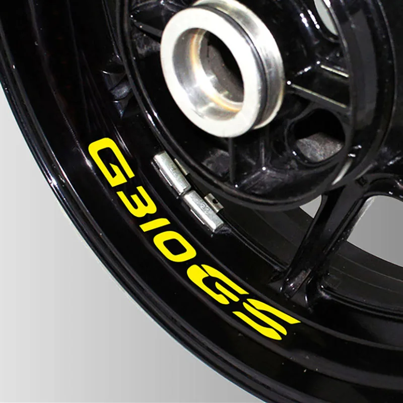 Per BMW G310GS g310gs G310 GS riflettente moto Wheel Stripes Sticker pneumatico Rim Hub decalcomanie riflettenti accessori per la decorazione