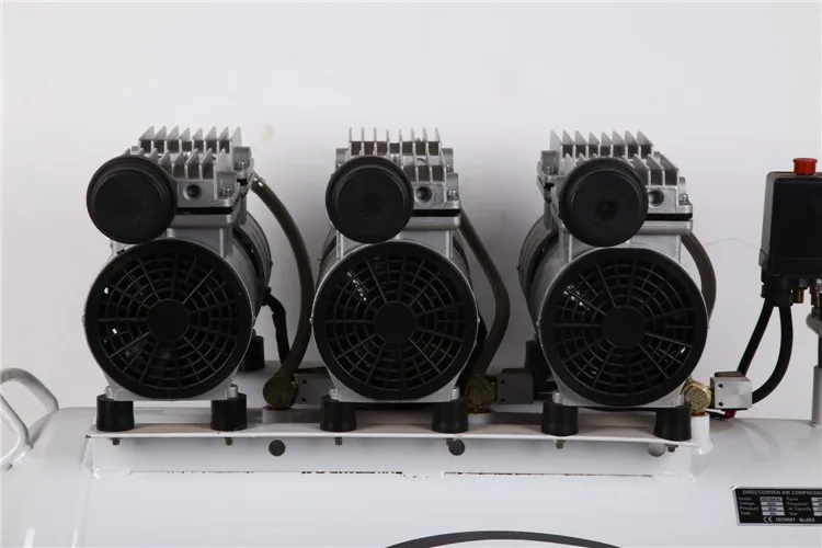 低ノイズサイレントオイルフリーエアコンプレッサーポータブル 50 リットル工業グレードの静かな低音オイルフリーエアコンプレッサー家庭用