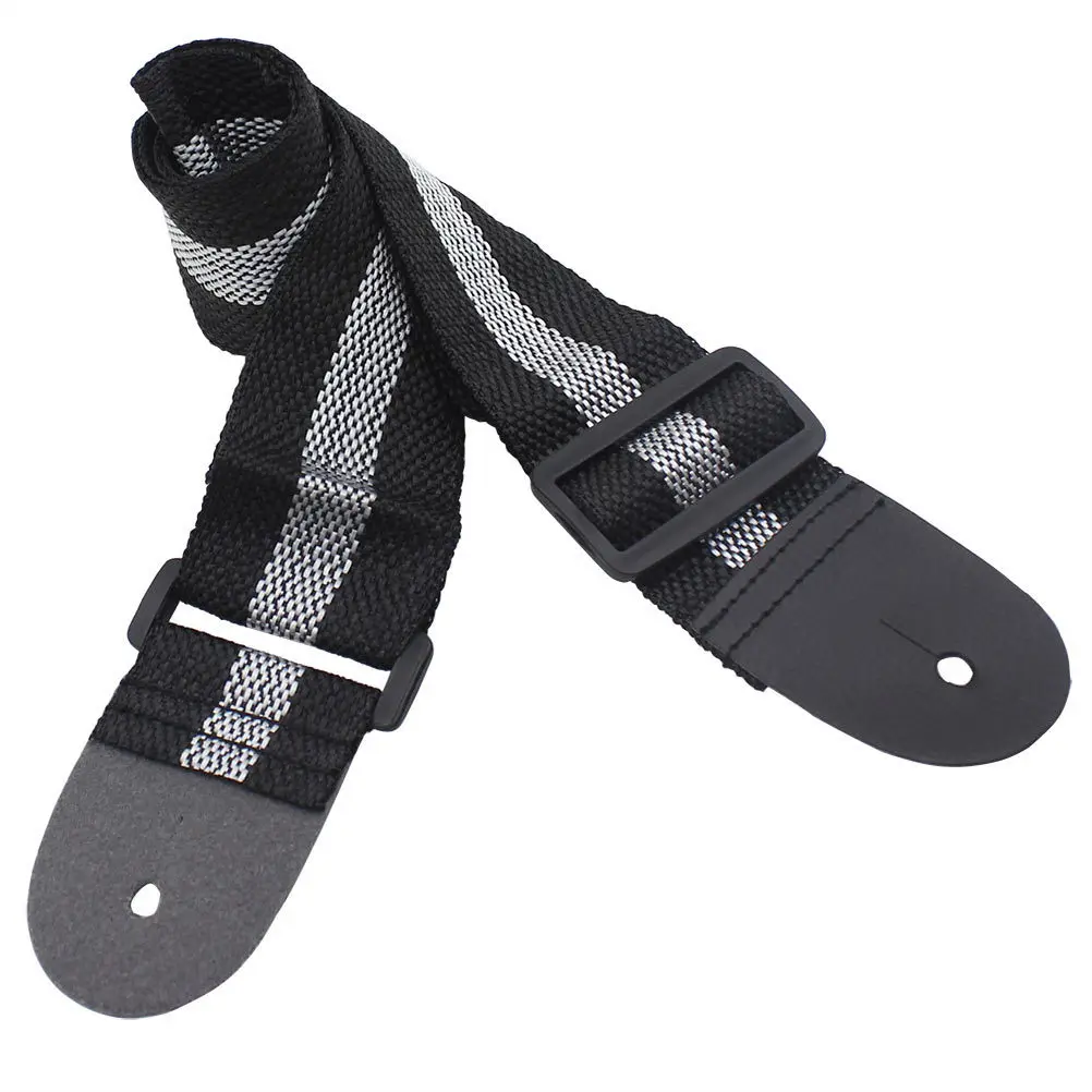 

2Pcs Guitar Strap Small Width Durable Cotton PU Adjustable Bass Acoustic Shoulder Belt Practical Bass Strap Guitar Belt