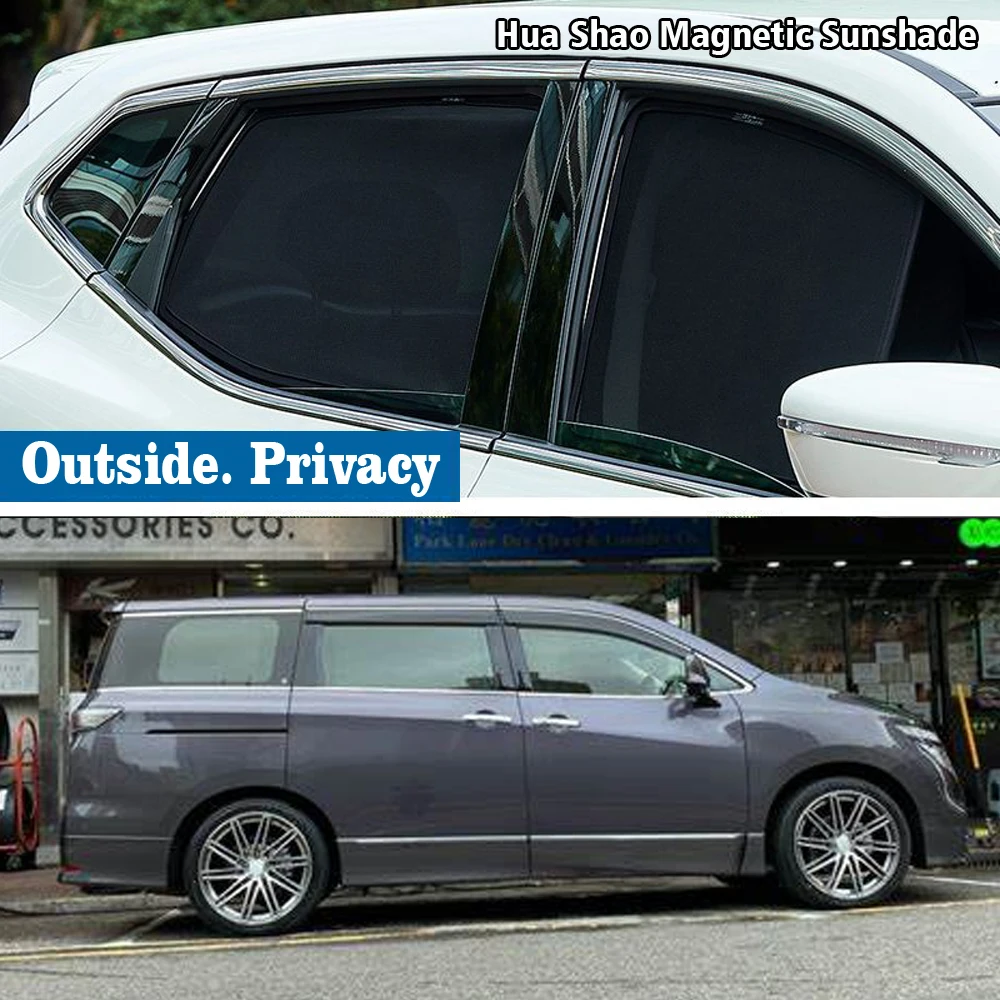 

Magnetic Car Sunshade Shield Front Windshield Frame Curtain Sun Shade Auto Accessories For Nissan Elgrand E52 2012 - 2023 2013