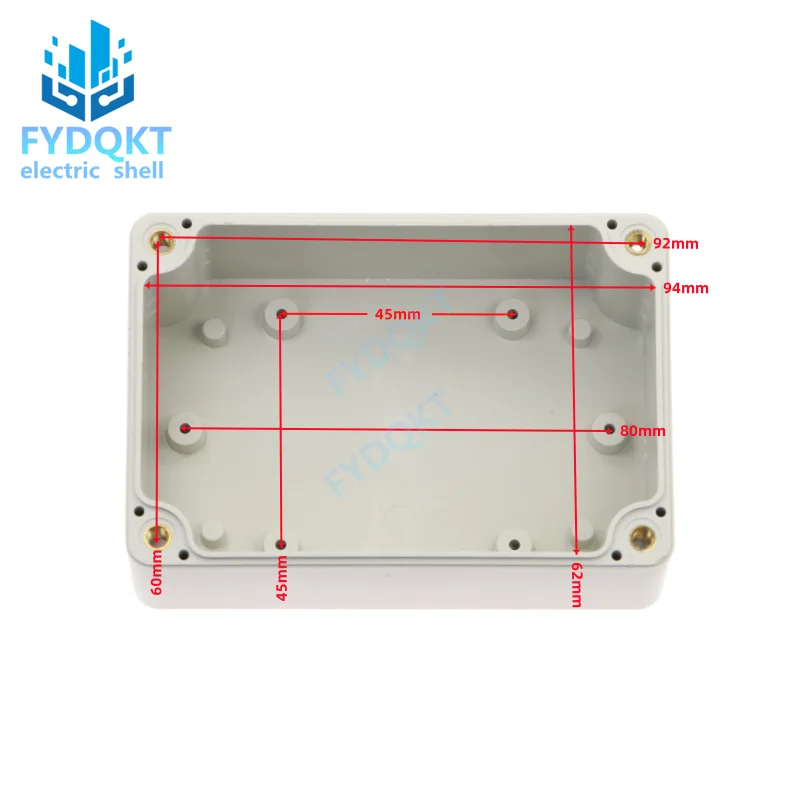 1pcs Plastic Waterproof Clear Cover Electronic Project Box Enclosure Case 100x68x50mm Black Grey Transparency