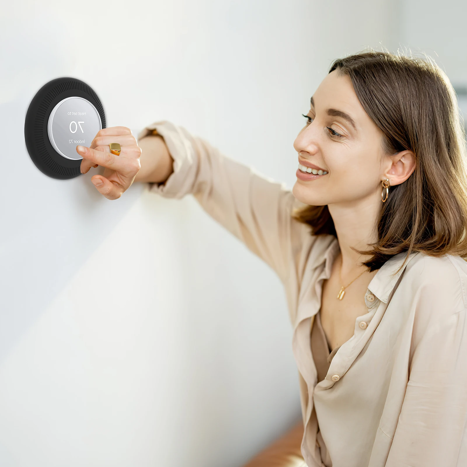 لوحة حائط ترموستات متوافقة مع عش ترموستات لاسلكي توريد نظام التحكم في درجة حرارة الجدار العائلي