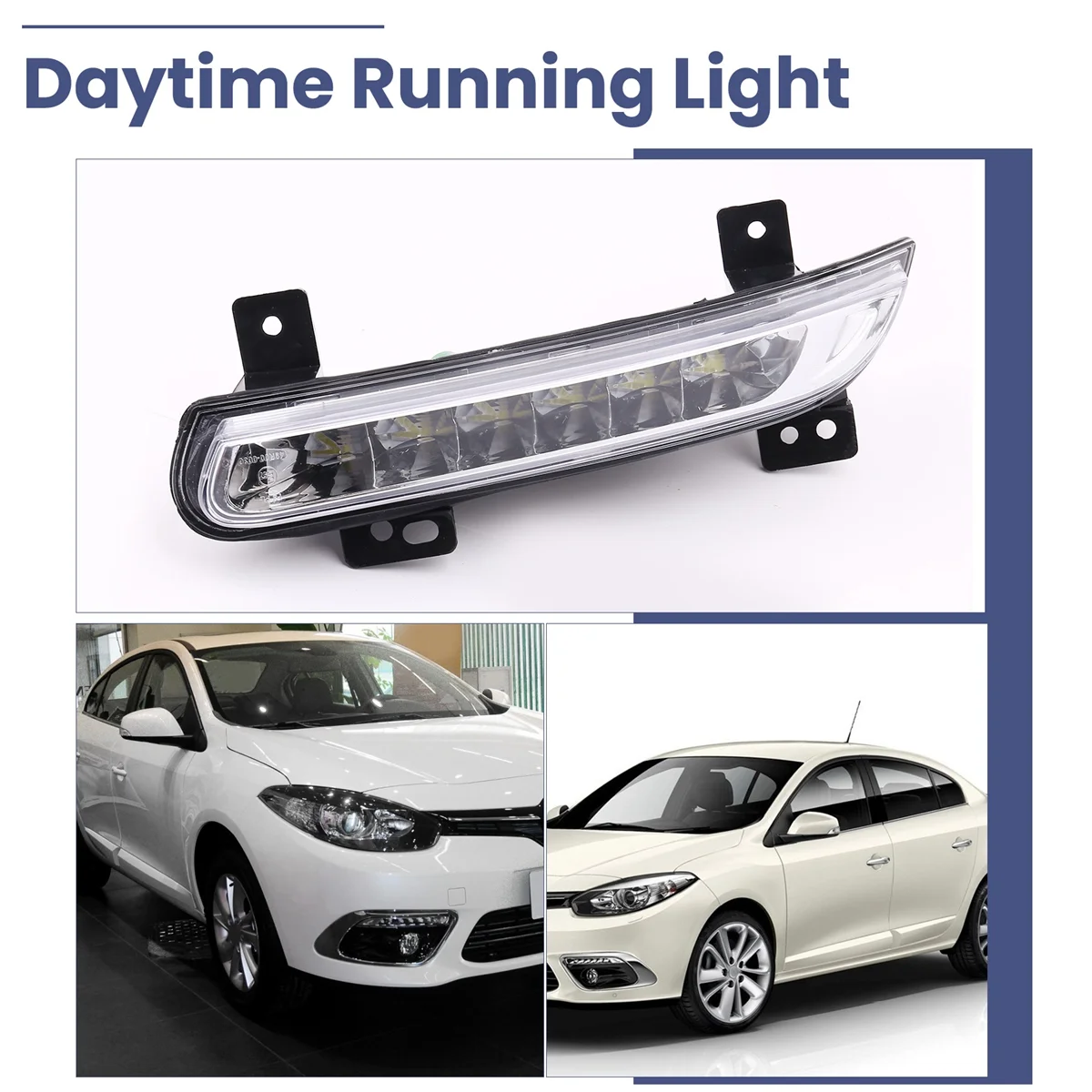 차량용 LED DRL 안개등, 르노 플루언스 2014, 자동 주행 램프, 주간 주행등, 범퍼 램프, 1 쌍