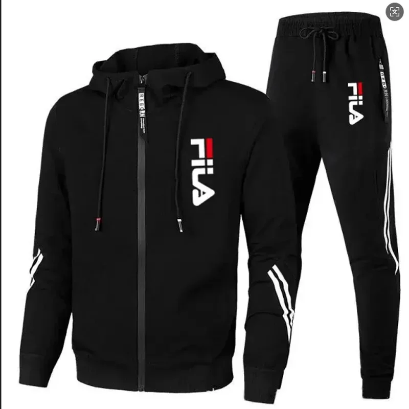 Conjunto Deportivo de Dos Piezas para Hombre, Primavera-Otoño 2026, Chaqueta con Cierre y Pantalones Deportivos, para Baloncesto, Fitness y Uso Casual