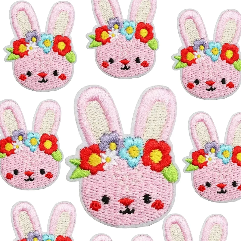 Embroidery Egg - Lot de 10 autocollants brodés en