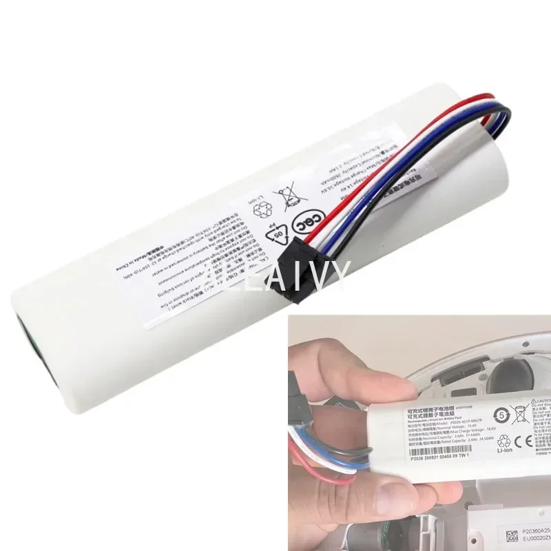 14.4 فولت بطارية ليثيوم أيون P2026-4S1P-MMBK ل Xiaomi Mijia 2C روبوت فراغ ممسحة XMSTJQR2C مكتشف RLS3 منظف الليزر استبدال جزء