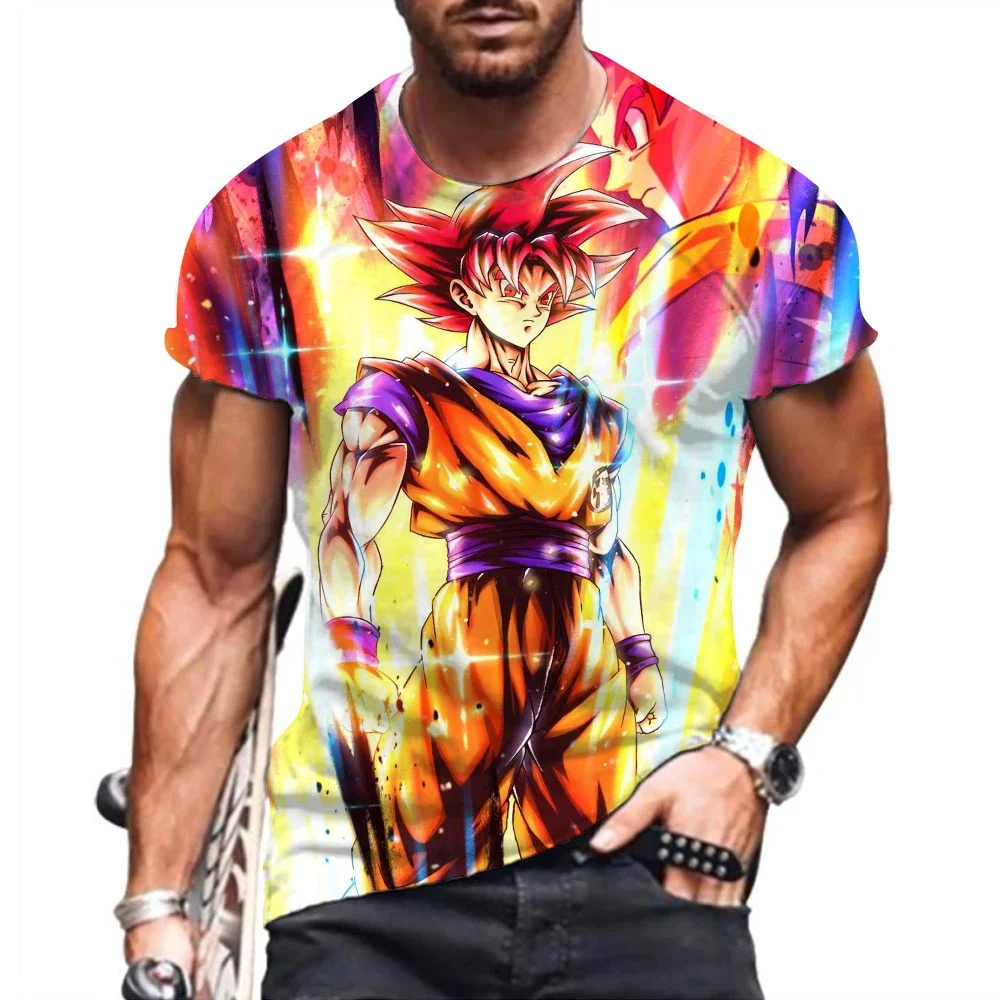 Men Clothing Men's T-shirt Streetwear Dragon Ball Z Goku Fashion Short Sleeve Shirts 2023 Hip Hop Tops New Children's T-shirts