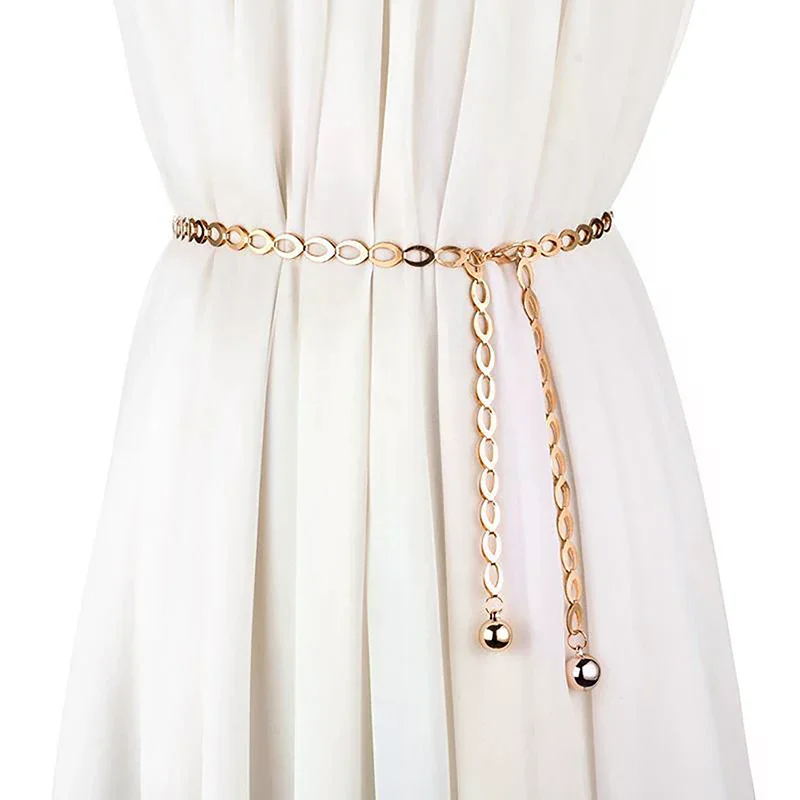 

Женские модные ремни, роскошный дизайнерский ремень в стиле ретро, серебряный резной ремень-цепочка для женщин, элегантный круглый металлический женский ремень