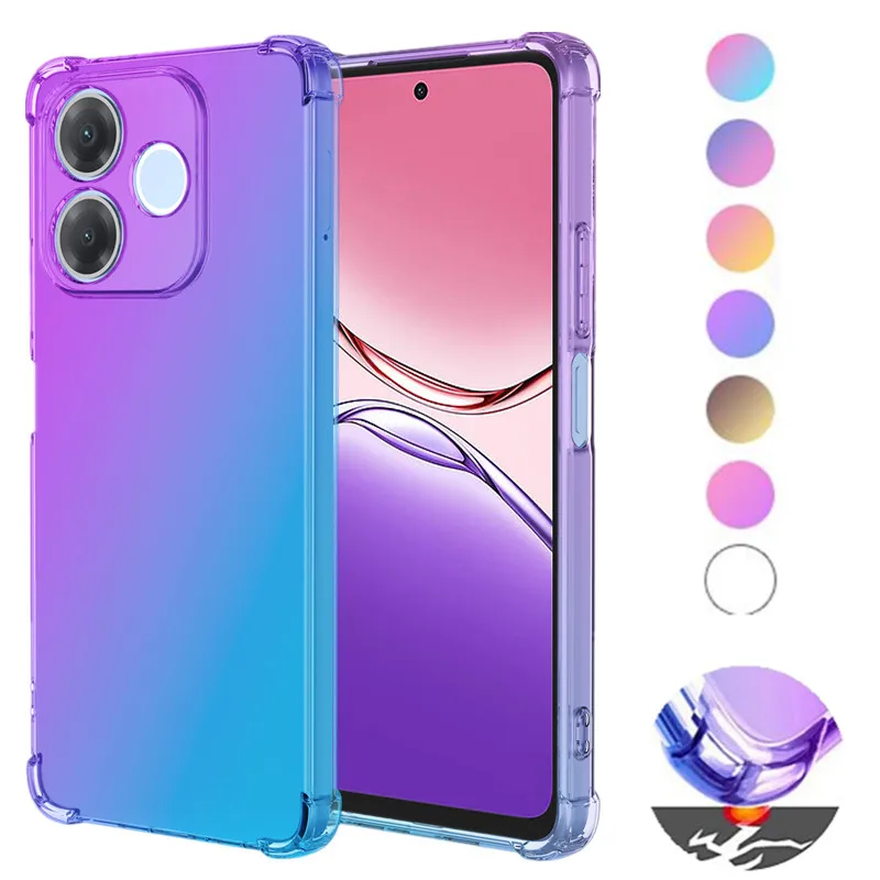 Gradientowa poduszka powietrzna TPU Case dla OPPO A5 Pro 5G 4G Ochronna, odporna na wstrząsy obudowa Fundas Coque Capa