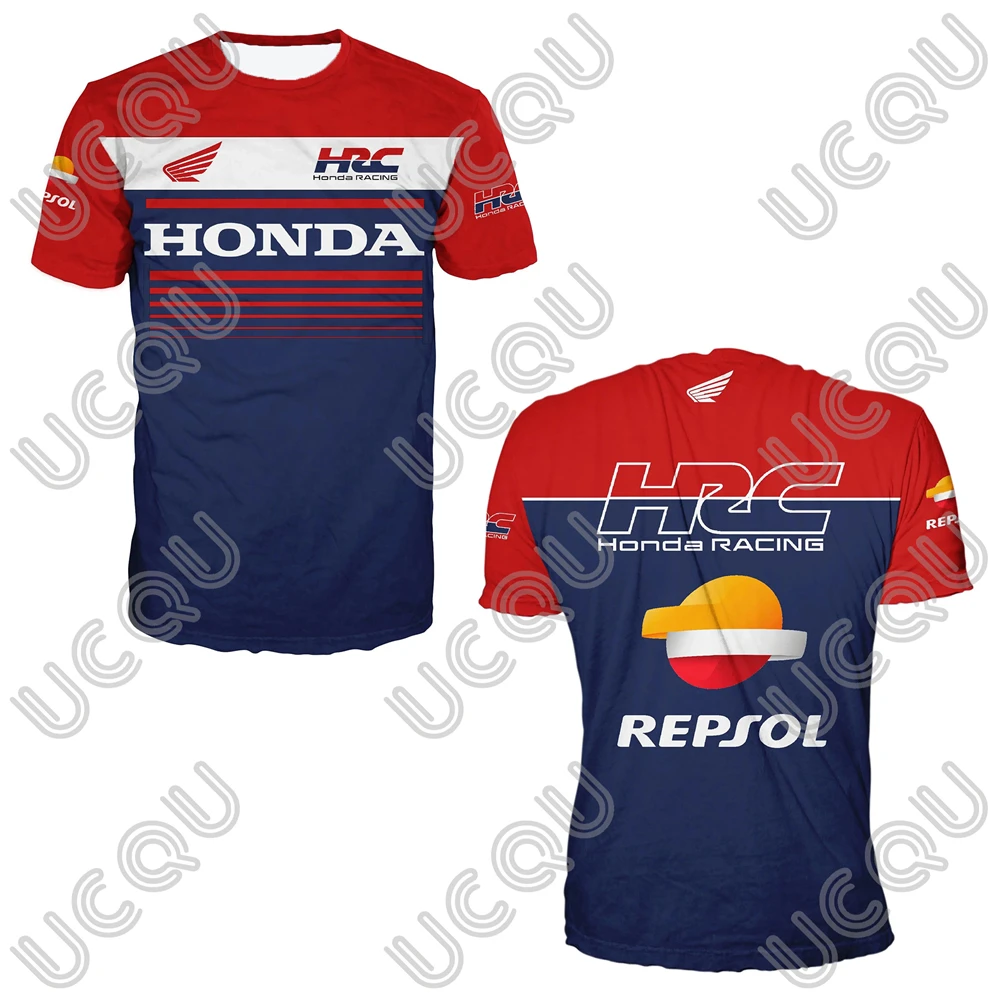 

Новинка 2025, мужская гоночная футболка Honda HRC, быстросохнущая спортивная повседневная футболка в стиле локомотива с короткими рукавами для мужчин и женщин, верхняя одежда для мотоциклов