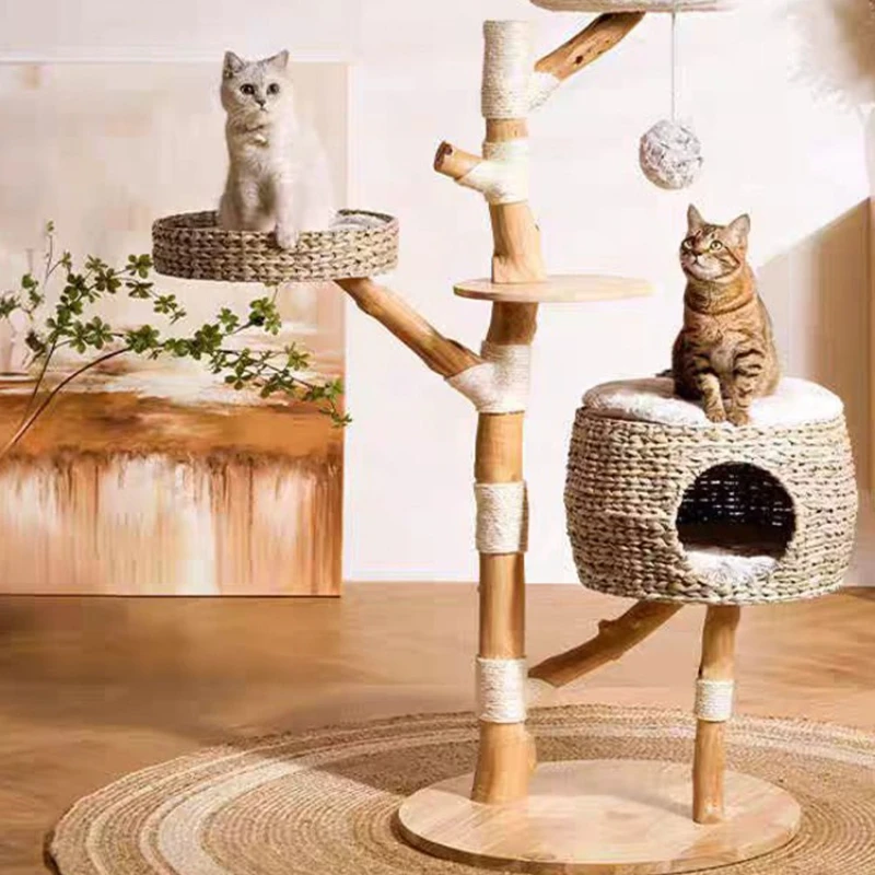 

Log wind cat tree vine solid wood does not occupy the kitten viewing platform