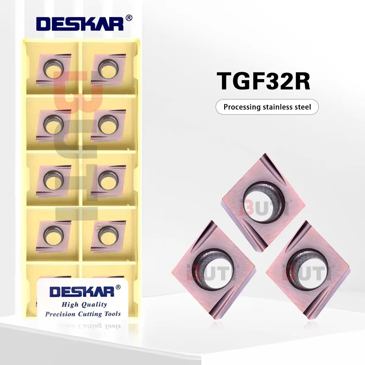 DESKAR 100% Original CCGT09T304 CCGT09T302 R-U L-U LF6018 Numerical Control Lathe Inner Hole Rhombus Blade Cutting Tools Inserts