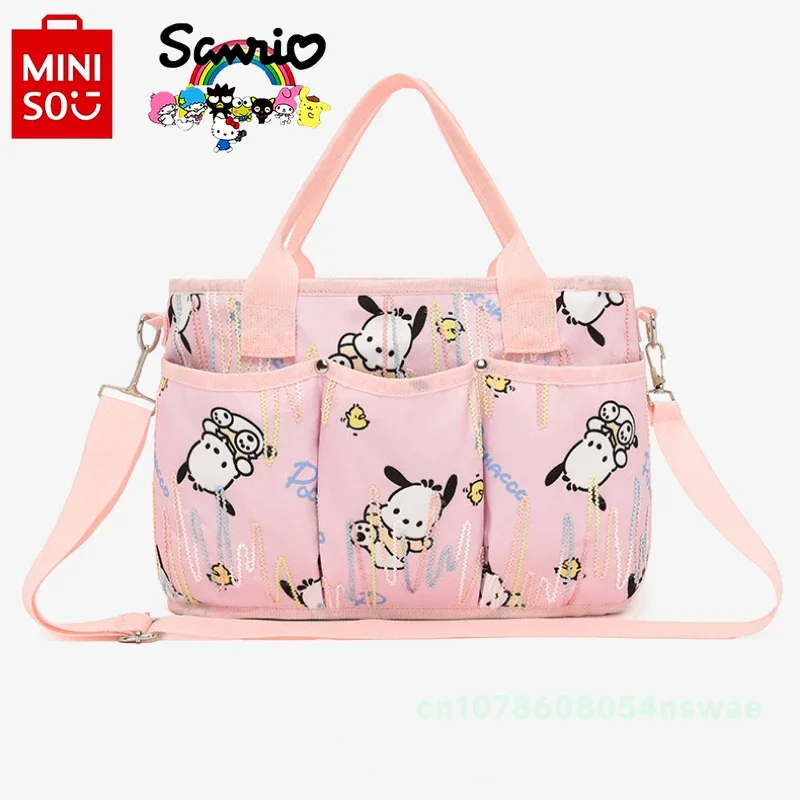 MINISO Big Ear Dog New Portable Baby Bag Multifunctional Fashion One-shoulder Messenger Baby Bag Large Capacity Diaper Bag