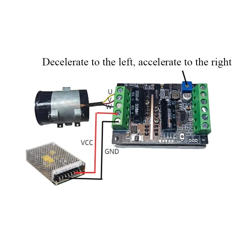 DC 12V 24V 36V 50V Brushless Motor Driver 300W High Power Speed Switch, PWM Control, CW/CCW Control, BLDC Driver