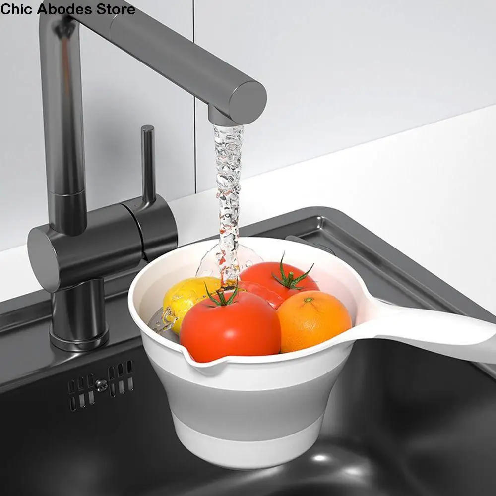 Herramientas de cocina, cuchara de agua plegable creativa, mango largo suspensible, cucharón de agua de cocina portátil para ahorrar espacio, cucharón de agua para acampar