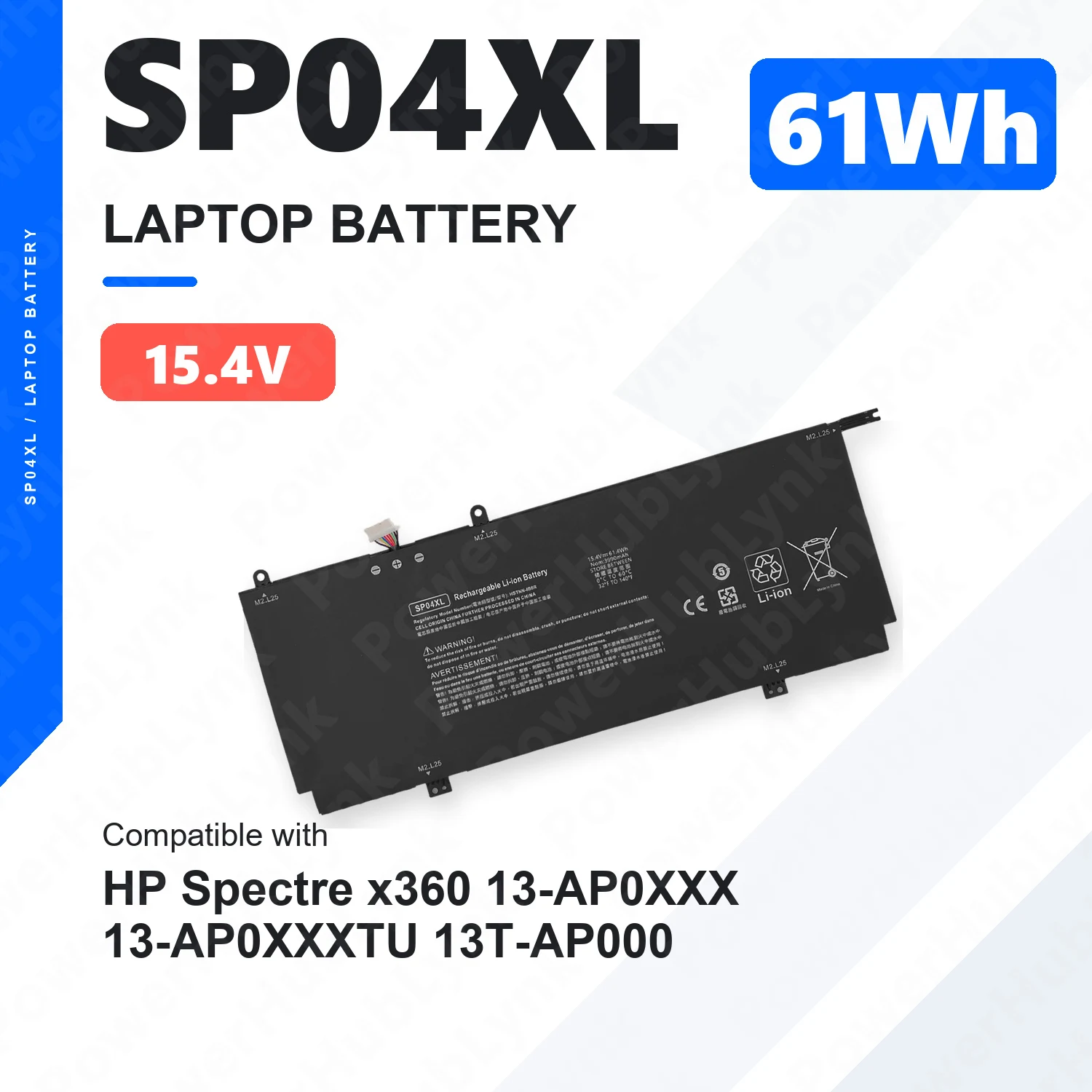 SP04XL 15.4V 61Wh Laptop Battery For HP Spectre x360 13-AP 13-AP0XXX 13T-AP000 L28764-005