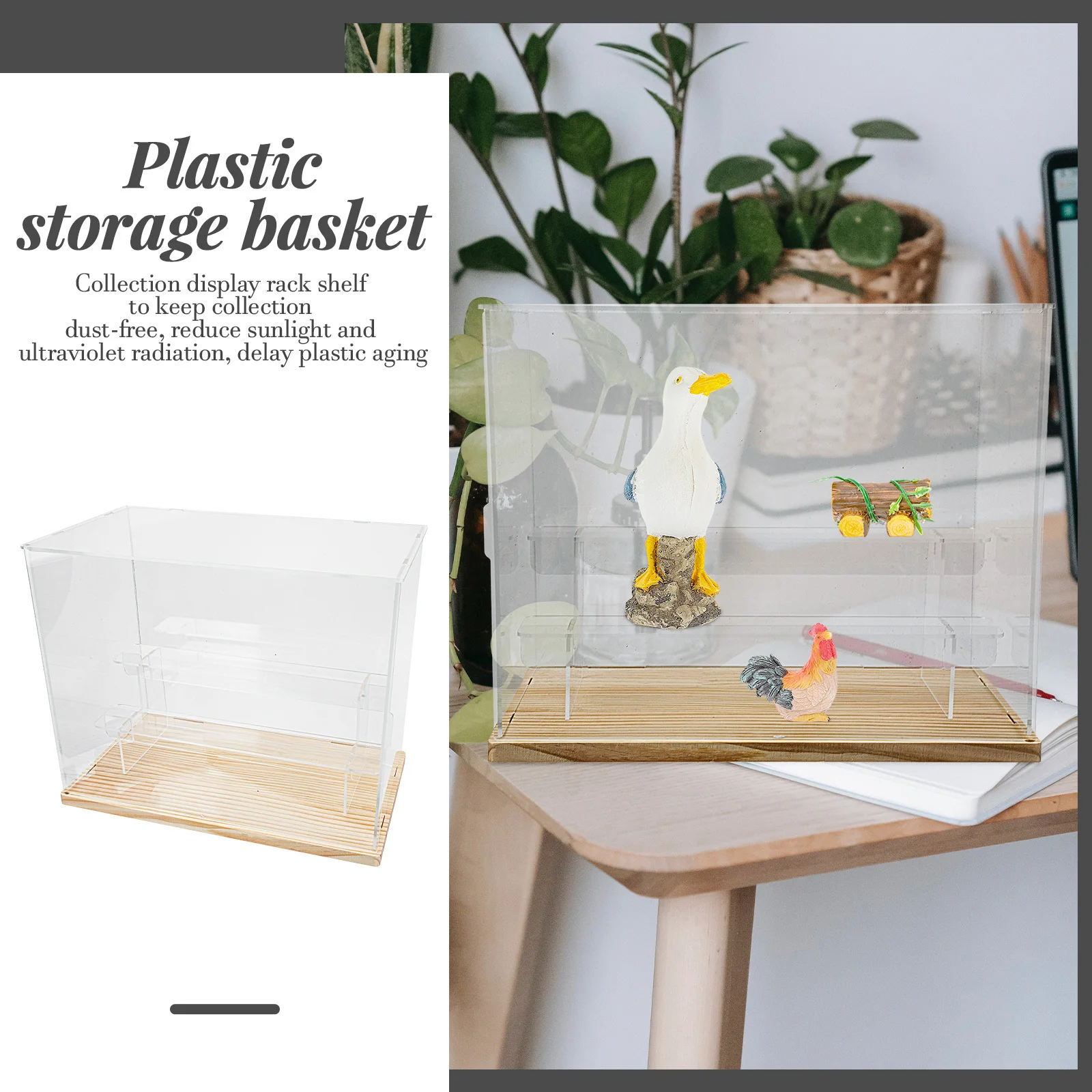 

Desktop Display Box Three Tier Storage Case Premium Material Organizer Decorative Holder Home Display Accessory Creative Storage