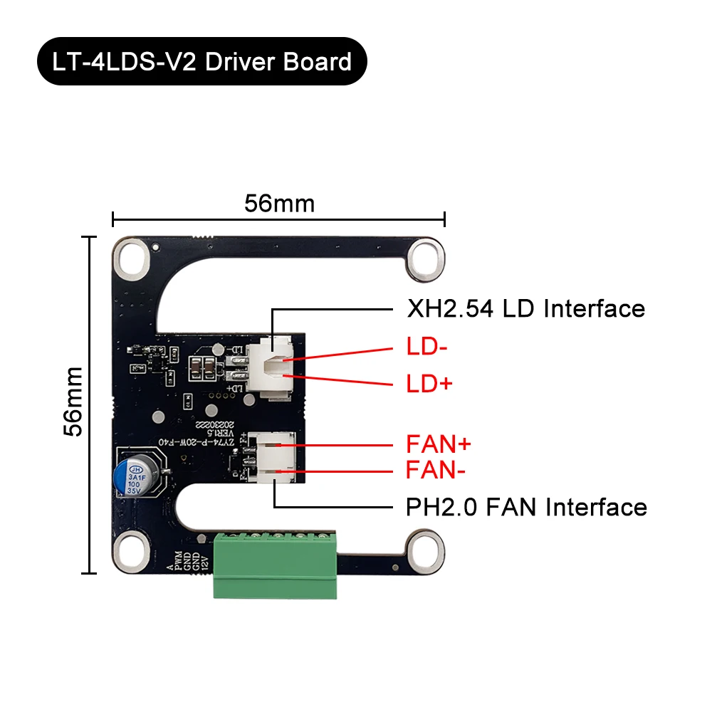 LASER TREE LT-4LDS-2 Laser Module Accessories 24V Fan Protective Window Glass Driver Adapter Wood Working Tools and Accessories