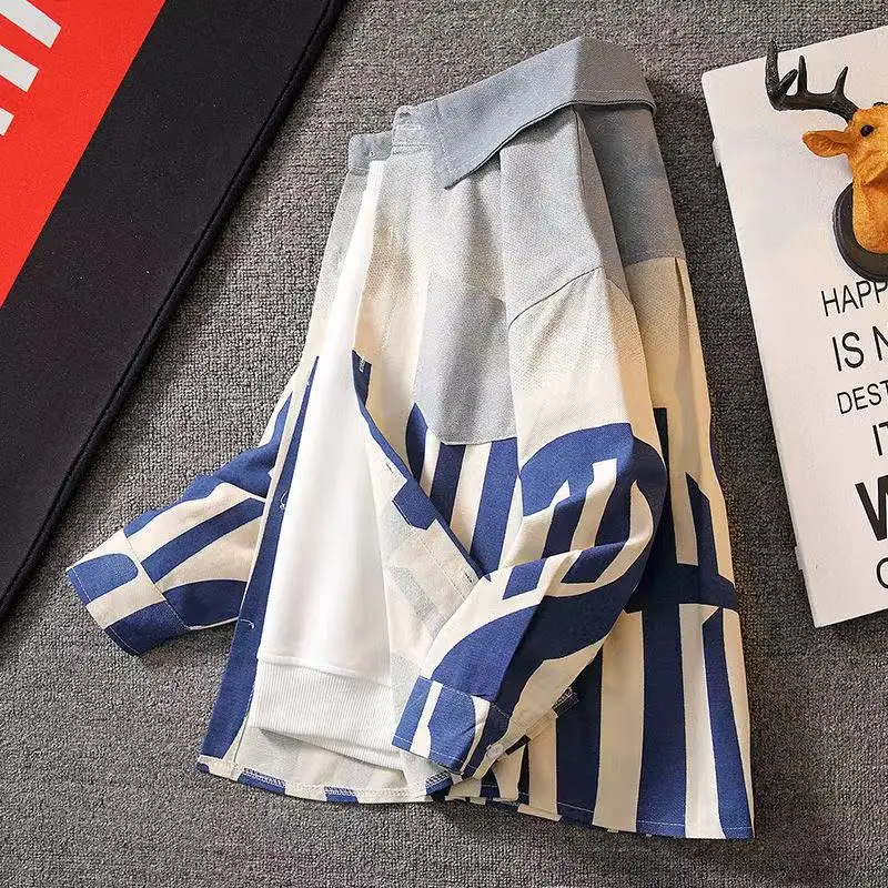 5-15Year Spring and Autumn Teenage Boys' Shirt Fashion 2025 New Style Children's Leisure Collar Pure Cotton Shirt Coat 120-170cm