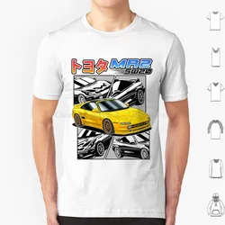 Retro Jdm Sports Car Mr2 Sw20 T Shirt Big Size 100% Cotton Car Cars Automobile Automotive Vehicle Guyvit Navin Guyvit Mr2 Sw20