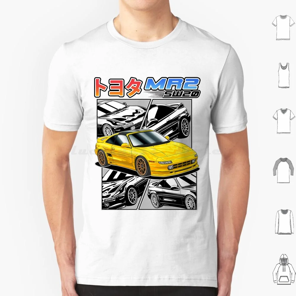 Retro Jdm Sports Car Mr2 Sw20 T Shirt Big Size 100% Cotton Car Cars Automobile Automotive Vehicle Guyvit Navin Guyvit Mr2 Sw20