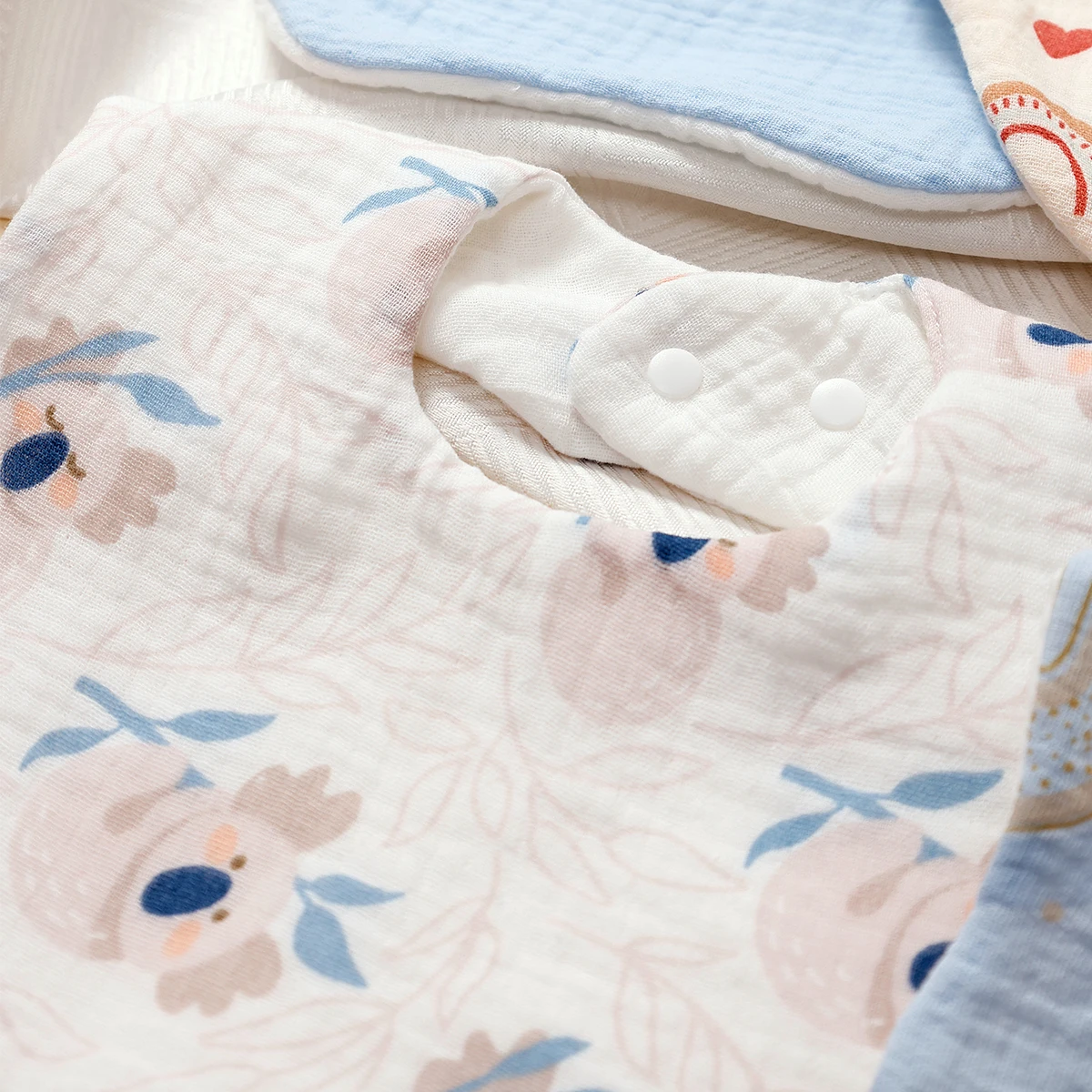 5 قطعة/المجموعة 100% القطن الطفل باندانا لعاب المرايل ، المرايل الموسلين للبنين بنات الوليد الرضع لعاب التسنين #4